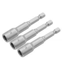 Tolsen Головки торцевые магнитные, набор 3шт, 1/4"х65мм, 10мм, стали 40Cr