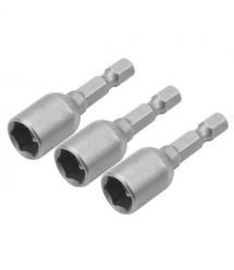 Tolsen Головки торцевые магнитные, набор 3шт, 1/4"х48мм, 10мм, стали 40Cr