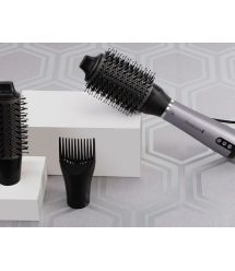 Remington Фен-щетка ProLuxe You Adaptive, 1000Вт, режимов-3, ионизиция, хол. обдув, керамика, серый