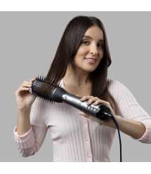 Remington Фен-щетка ProLuxe You Adaptive, 1000Вт, режимов-3, ионизиция, хол. обдув, керамика, серый