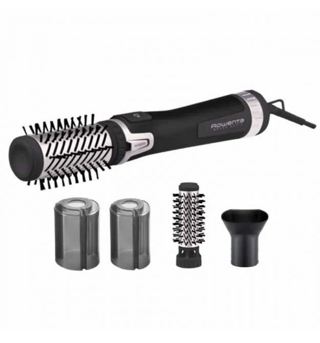 Rowenta Фен-щетка Activ' Dry&Style, 1000Вт, 3 режима, иониз-я, хол. обдув, оборот. насадок, керамика, черный