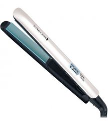 Remington Фен + выпрямитель набор Shine Therapy, 2300Вт, режимов-3, дифузор,щипцы для волос(150-230°С,керамика), бело-голубой