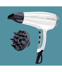 Remington Фен + выпрямитель набор Shine Therapy, 2300Вт, режимов-3, дифузор,щипцы для волос(150-230°С,керамика), бело-голубой