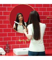 Remington Фен + выпрямитель набор Shine Therapy, 2300Вт, режимов-3, дифузор,щипцы для волос(150-230°С,керамика), бело-голубой