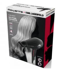 Rowenta Фен Glow Addict, 1800Вт, режимов-3, дифузор, иониз-я, хол. обдув, черный