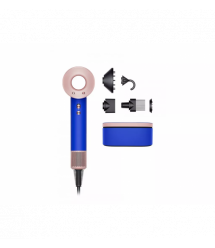 Dyson Фен HD07 Supersonic, 1600Вт, 3 режима, ионизация, хол. обдув, кейс для хранения, синий/пудра