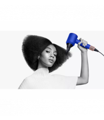 Dyson Фен HD07 Supersonic, 1600Вт, 3 режима, ионизация, хол. обдув, кейс для хранения, синий/пудра