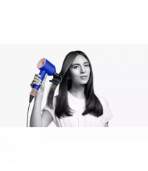 Dyson Фен HD07 Supersonic, 1600Вт, 3 режима, ионизация, хол. обдув, кейс для хранения, синий/пудра