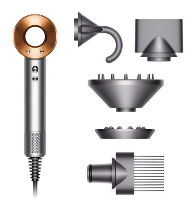 Dyson Фен Supersonic, 1600Вт, режимов-3, ионизиция, хол. обдув, медный