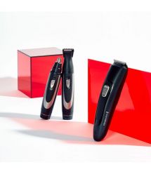 Remington Набор триммеров WORKS для бороды, усов, носа, ушей, сеть+1хАА, чехол, расческа, сталь, черный