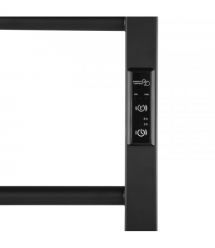 ARDESTO Полотенцесушитель электрический Square-TR K, 570х430х80мм, таймер-регулятор, сталь, черный матовый