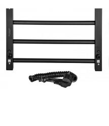 ARDESTO Полотенцесушитель электрический Square-TR K, 570х430х80мм, таймер-регулятор, сталь, черный матовый
