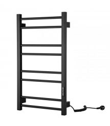 ARDESTO Полотенцесушитель электрический Square-TR K, 770x430х80мм, таймер-регулятор, сталь, черный матовый