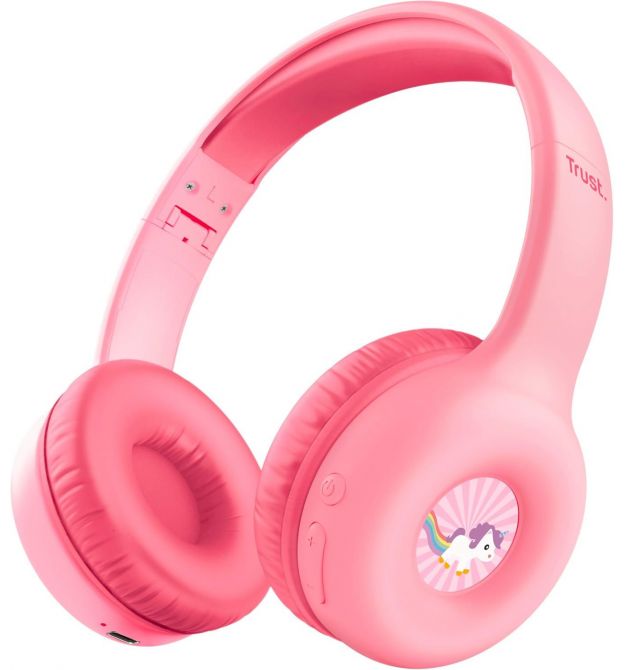 Trust Наушники On-ear Nouna Kids, Wireless, Mic, Розовый