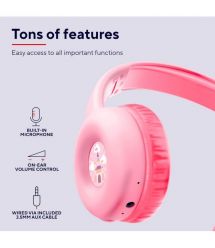 Trust Наушники On-ear Nouna Kids, Wireless, Mic, Розовый