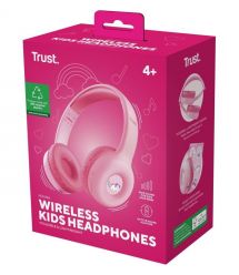 Trust Наушники On-ear Nouna Kids, Wireless, Mic, Розовый