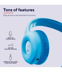 Trust Наушники On-ear Nouna Kids, Wireless, Mic, Синий