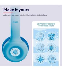 Trust Наушники On-ear Nouna Kids, Wireless, Mic, Синий