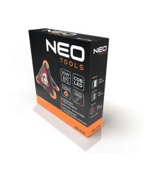 Neo Tools Прожектор на батарейках, треугольный, ААх4, 22x220x45мм, 800лм, 10Вт, 3 функции освещения, белый/красный свет.