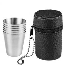 Neo Tools Стаканы туристические, 6 шт, 30мл, нержавеющая сталь, чехол