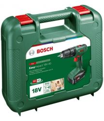 Bosch Шуруповерт-дрель аккумуляторная EasyImpact 18V-40 18В 1х2А·час 20·38Нм 0-430·0-1630об·мин кейс ЗП 1.4кг
