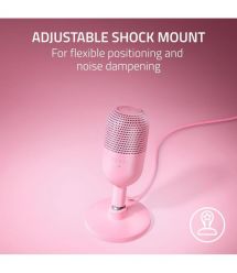 Razer Микрофон геймерский Seiren V3 Mini, Omni, USB-A, 1.2м, quartz