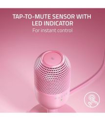 Razer Микрофон геймерский Seiren V3 Mini, Omni, USB-A, 1.2м, quartz