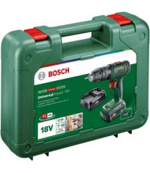 Bosch Шуруповерт-дрель аккумуляторная UniversalImpact 18В 2х1.5А·час 20Нм 0-440·0-1450об·мин кейс ЗП 1.3кг