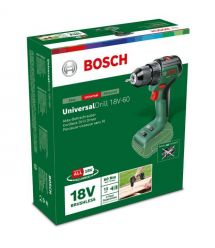 Bosch Шуруповерт-дрель аккумуляторная UniversalDrill 18V-60 18В 60Нм 0-500·0-1900об·мин без АКБ и ЗП 1.3кг
