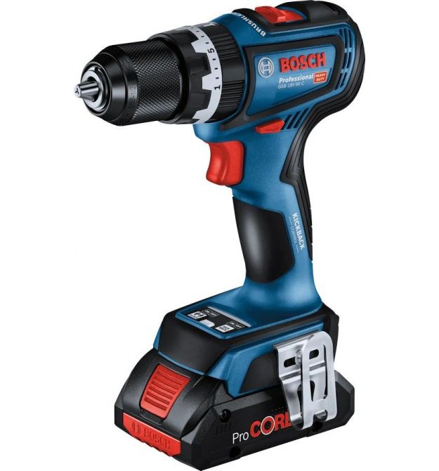 Bosch Шуруповерт-дрель аккумуляторная GSB 18V-90 C 18В 2х4А·час 36·64Нм 0-630·0-2100об·мин 1.2кг