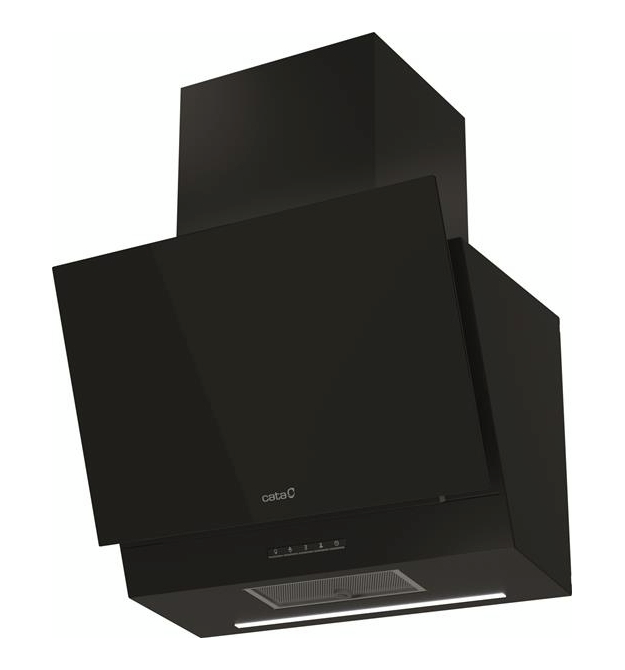 Cata Вытяжка наклонная, 60см, 1350м.куб/ч, Thalassa 600 xgbk, черный