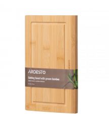 ARDESTO Доска кухонная с желобом Midori, 25х16х1.5см, бамбук