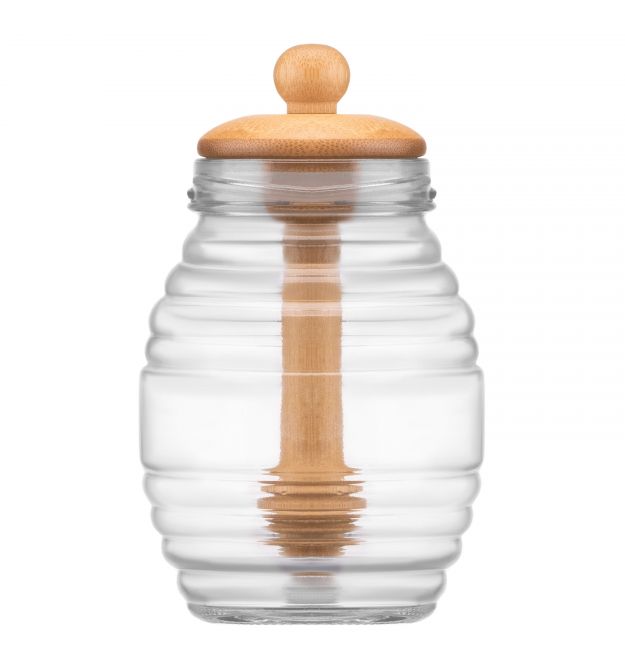 ARDESTO Медовница Midori 8.3х14.2см, бамбук, стекло