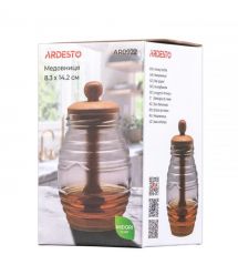 ARDESTO Медовница Midori 8.3х14.2см, бамбук, стекло