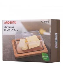 ARDESTO Маслянка Midori, 20х15х7.5см, бамбук, пластик