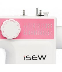 Janome Швейная машина iSEW C25, электромех., 62Вт, 25 шв.оп., петля полуавтомат, белый + розовый