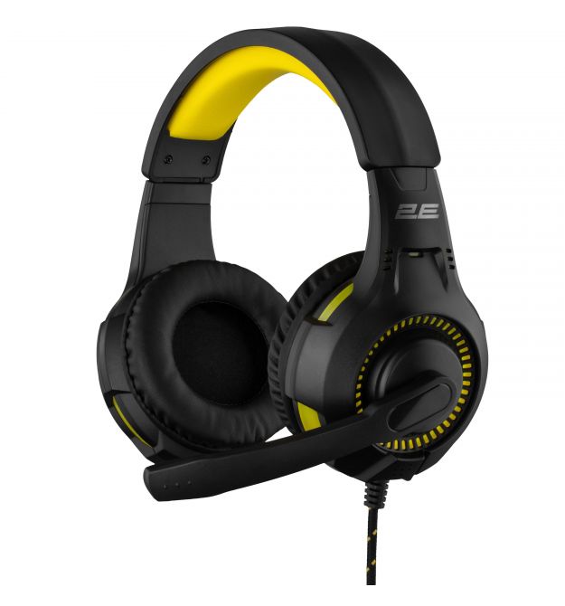 2E Gaming Гарнитура игровая HG300, mini-jack/dual 3.5mm, LED, 2м, чёрный