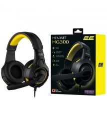 2E Gaming Гарнитура игровая HG300, mini-jack/dual 3.5mm, LED, 2м, чёрный
