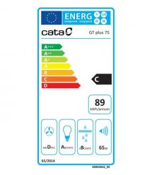 Cata Вытяжка встраиваемая, 75см, 1200м.куб/ч, Gt-Plus 75 x, нерж