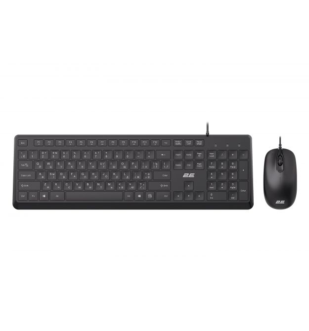 2E Комплект клавиатура и мышь MK405 USB-A, EN/UK/RU, чёрный