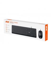 2E Комплект клавиатура и мышь MK405 USB-A, EN/UK/RU, чёрный