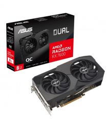 ASUS Видеокарта Radeon RX 7600 8GB GDDR6 DUAL OC EVO DUAL-RX7600-O8G-EVO