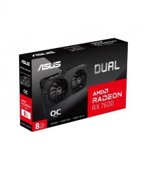 ASUS Видеокарта Radeon RX 7600 8GB GDDR6 DUAL OC EVO DUAL-RX7600-O8G-EVO