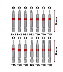 Einhell Биты, набор 42шт, HEX, PH, PZ, Torx, 50мм, кейс