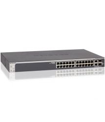 NETGEAR Коммутатор GS728TXP 24xGE PoE, 2x10GE, 2xSFP+, 195Вт, Управляемый L2