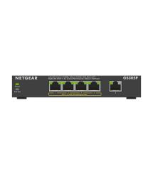 NETGEAR Коммутатор GS305Pv2 4xGE PoE+ (63Вт), 1xGE, неуправляемый