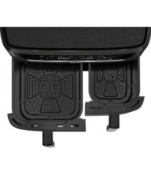 Tefal Мультипечь Dual Easy Fry XXL, 2700Вт, чаша-6.5+4.5л, сенсорное управл., 2 чаши, гриль, пластик, черный