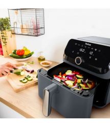 Tefal Мультипечь Easy Fry Mega, 1700Вт, чаша-7.5л, сенсорное управл., 8 программ, пластик, темно-серый