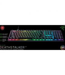 Razer Клавиатура механическая DeathStalker V2 105key, Red Switch, USB-A, EN/RU, RGB, чёрный