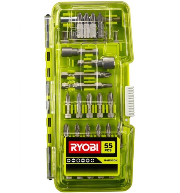 Ryobi Набор бит RAK55DK 55шт кейс
